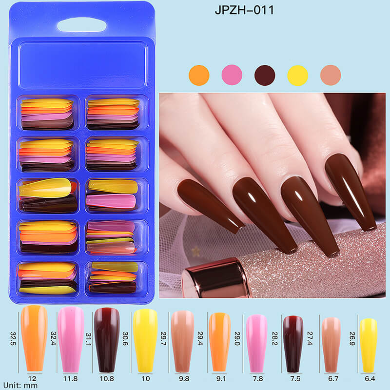DIY false nail press on nails long ballet pure tips 100 pcs