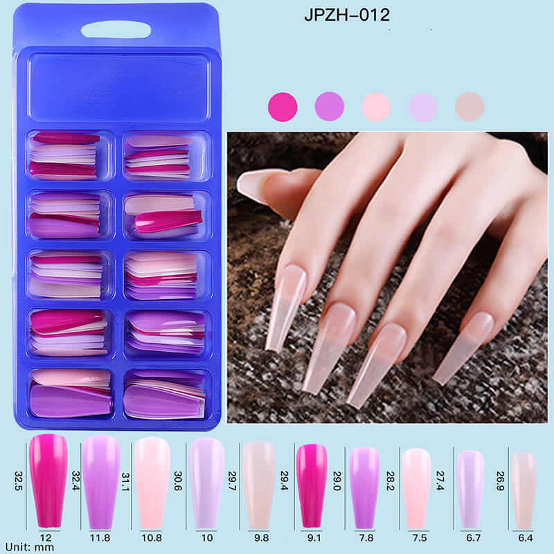 DIY false nail press on nails long ballet pure tips 100 pcs