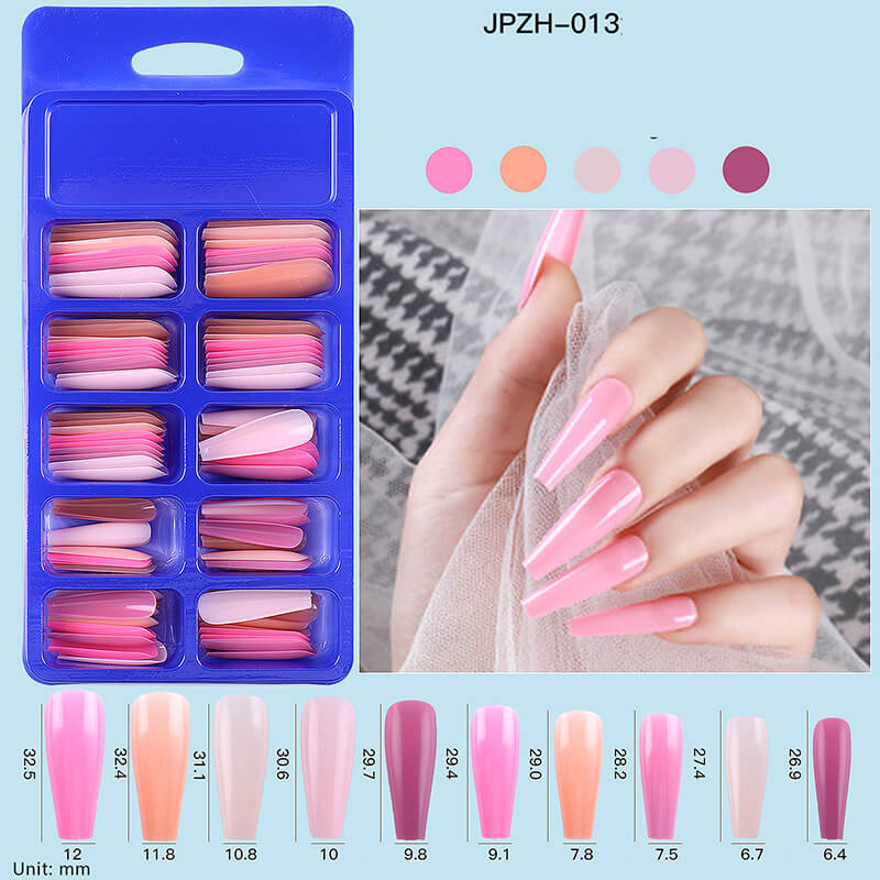 DIY false nail press on nails long ballet pure tips 100 pcs
