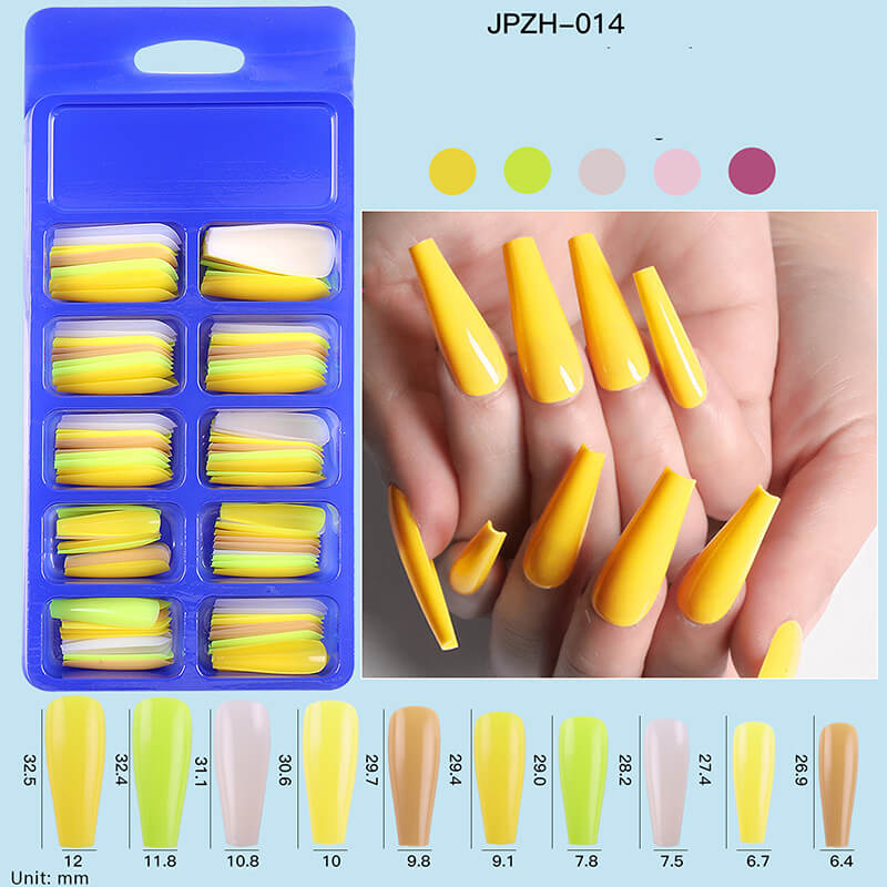 DIY false nail press on nails long ballet pure tips 100 pcs