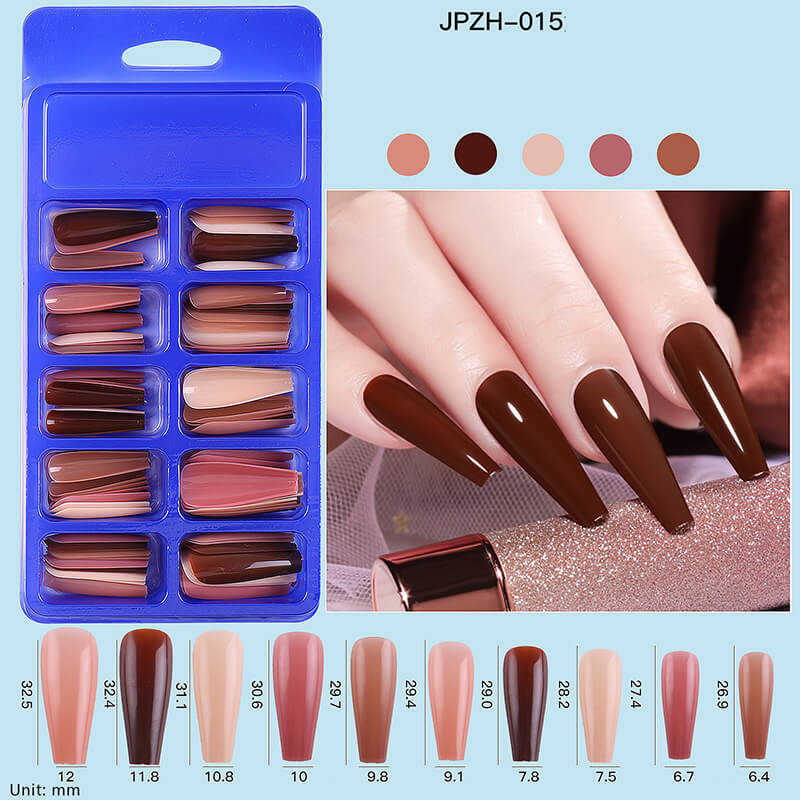 DIY false nail press on nails long ballet pure tips 100 pcs