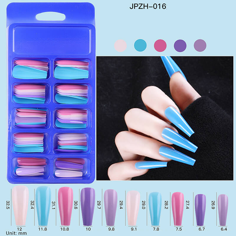 DIY false nail press on nails long ballet pure tips 100 pcs