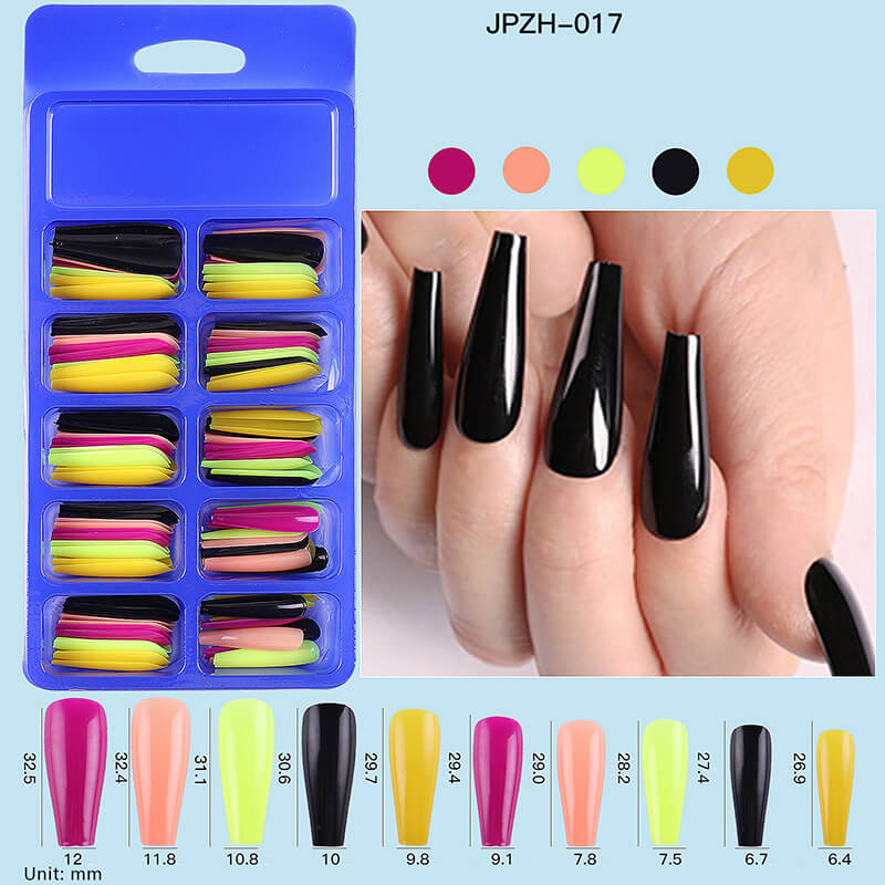 DIY false nail press on nails long ballet pure tips 100 pcs