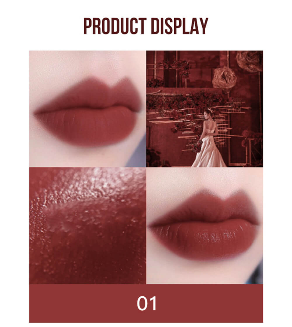 6 color matte lipstick+velvet lipstick double-headed long lasting