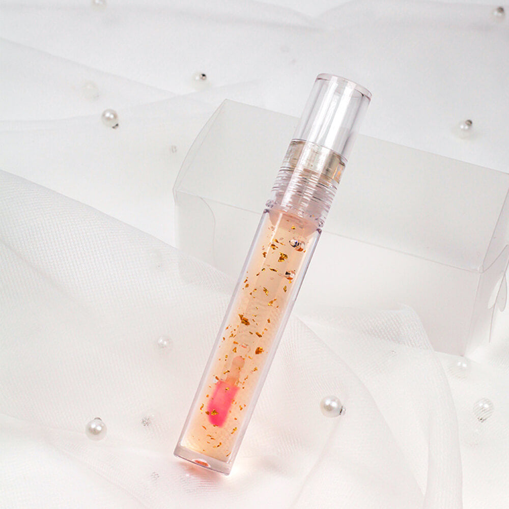 6 color lip oil 24k gold foil repair temperature color change