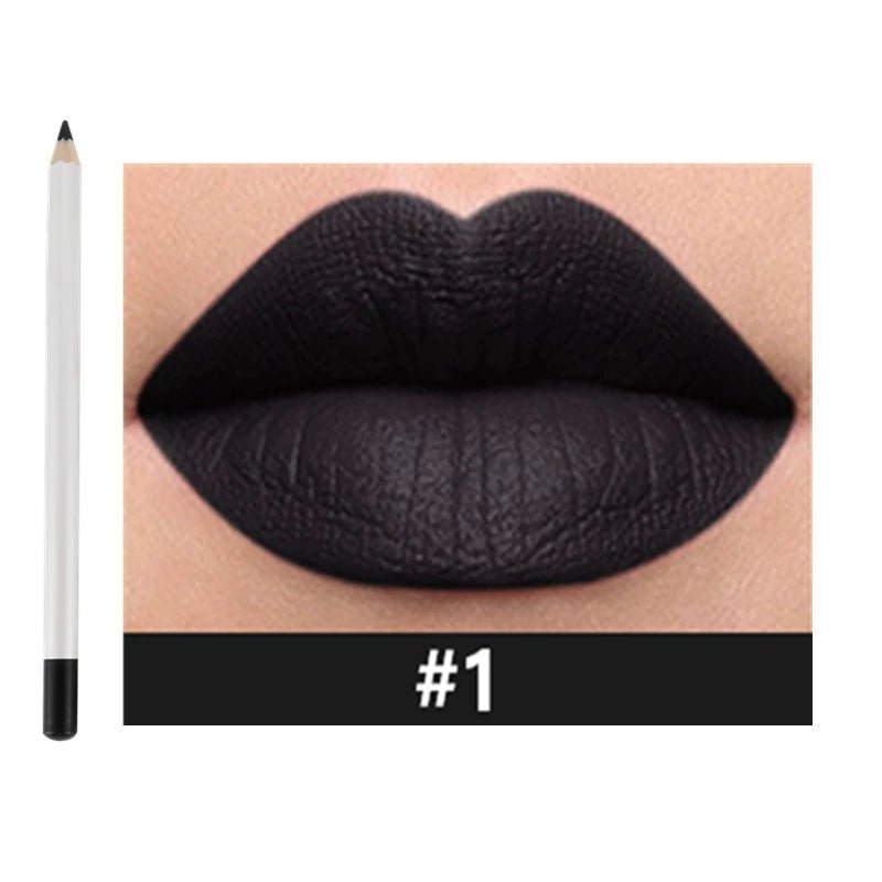 25 color matte lip liner lip color pencil white high pigmented