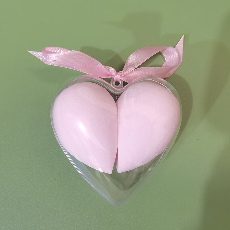 2 in 1 makeup sponge beauty blender powder puff heart-shaped soft