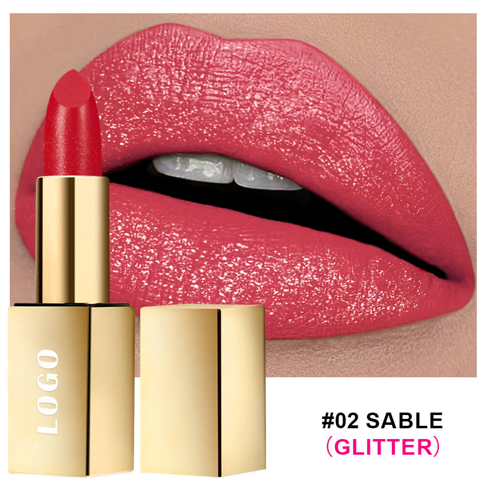 16 color glitter lipstick plumping hydrating long-lasting shimmer lipstick