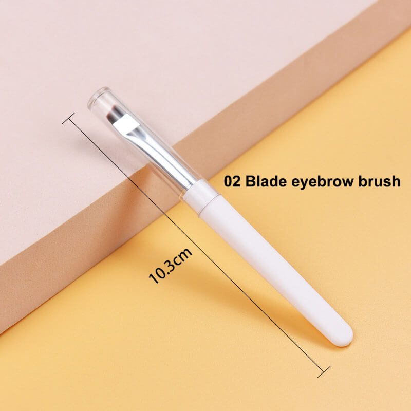 White makeup brush silicone lip eyebrow eyeliner brushes portable