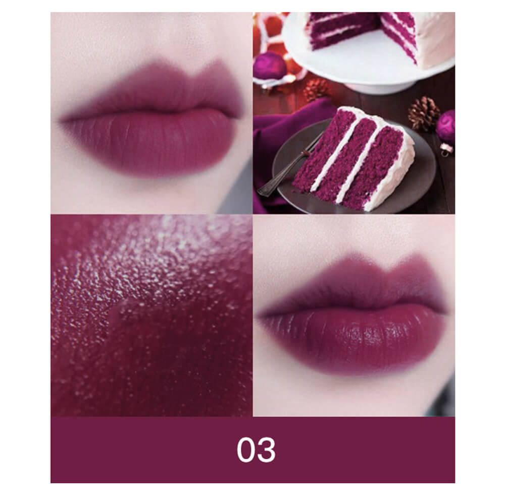 6 color matte lipstick+velvet lipstick double-headed long lasting
