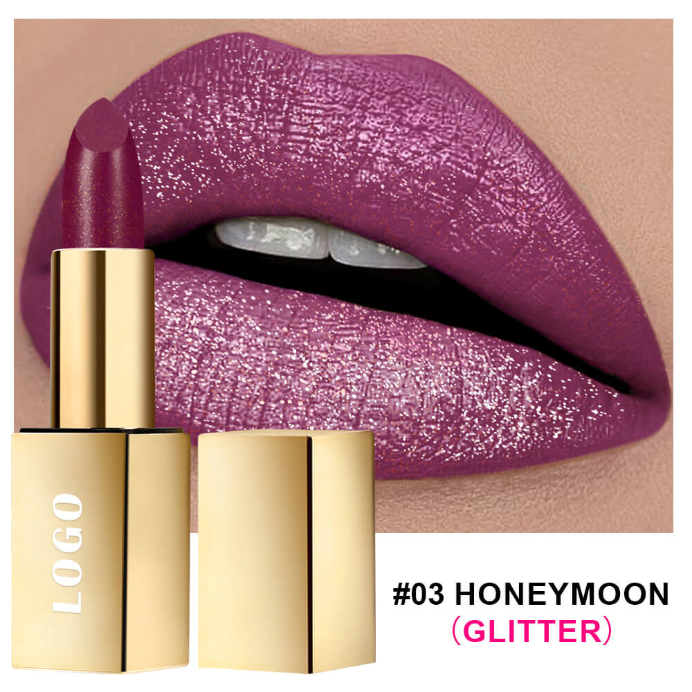 16 color glitter lipstick plumping hydrating long-lasting shimmer lipstick