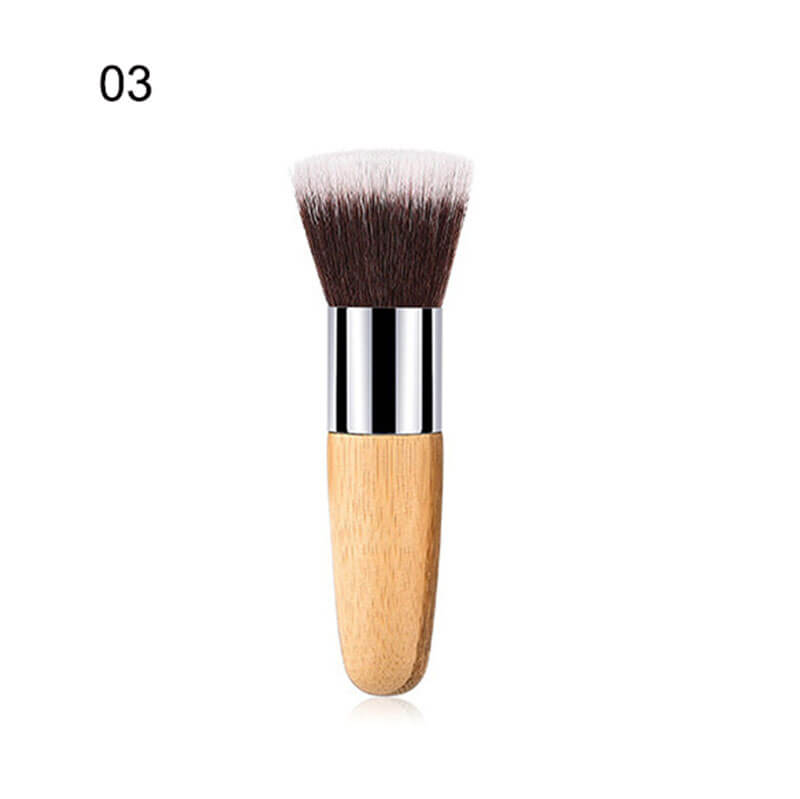 Makeup brushes foundation highlighter single brush bamboo handle
