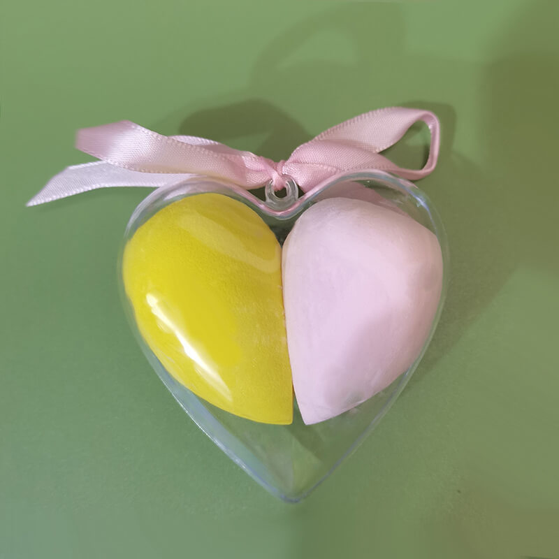 2 in 1 makeup sponge beauty blender powder puff heart-shaped soft