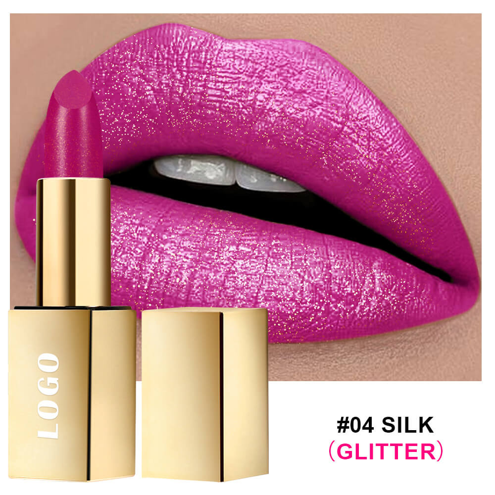 16 color glitter lipstick plumping hydrating long-lasting shimmer lipstick
