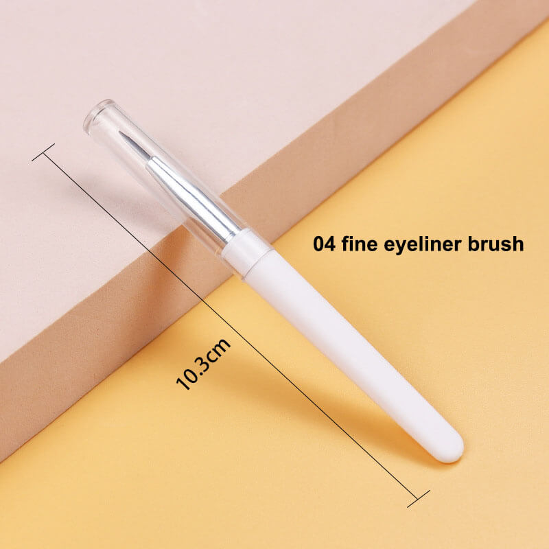 White makeup brush silicone lip eyebrow eyeliner brushes portable