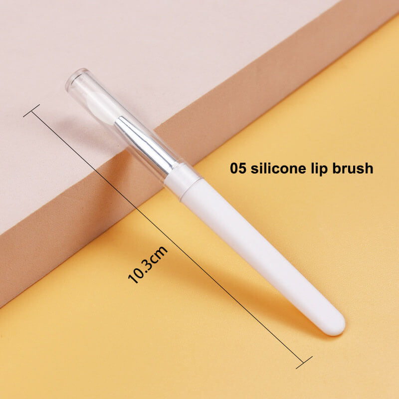 White makeup brush silicone lip eyebrow eyeliner brushes portable