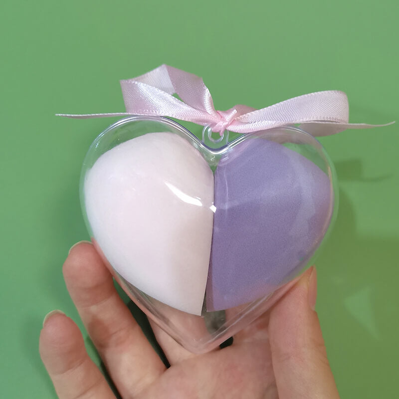 2 in 1 makeup sponge beauty blender powder puff heart-shaped soft