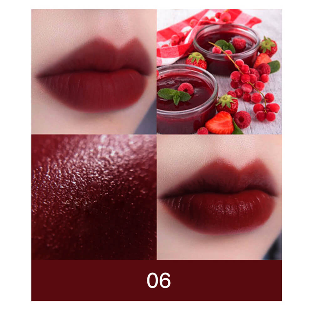 6 color matte lipstick+velvet lipstick double-headed long lasting