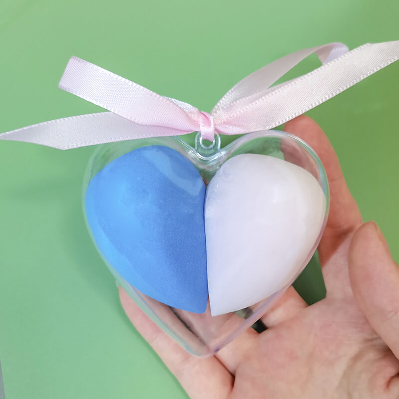 2 in 1 makeup sponge beauty blender powder puff heart-shaped soft