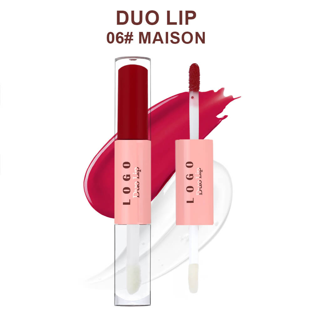 6-Color Peel-Off Matte Liquid Lipstick & Lip Oil Double-Ended Long Lasting