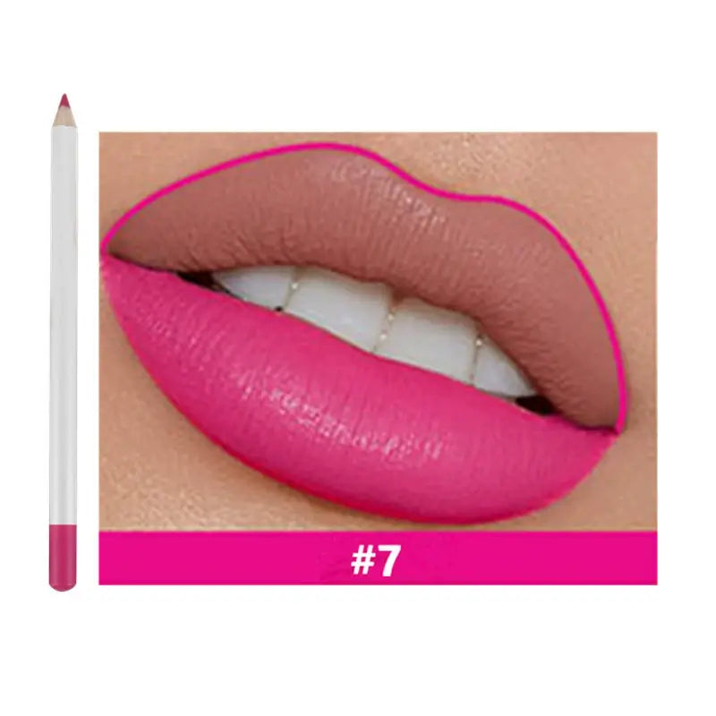25 color matte lip liner lip color pencil white high pigmented