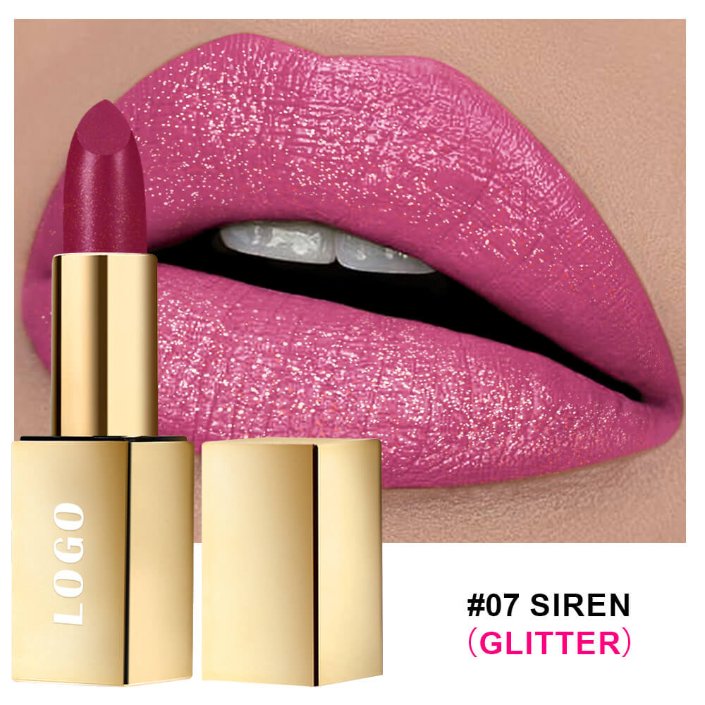 16 color glitter lipstick plumping hydrating long-lasting shimmer lipstick
