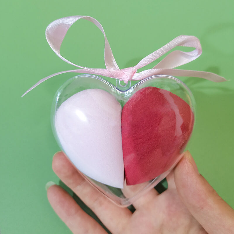2 in 1 makeup sponge beauty blender powder puff heart-shaped soft