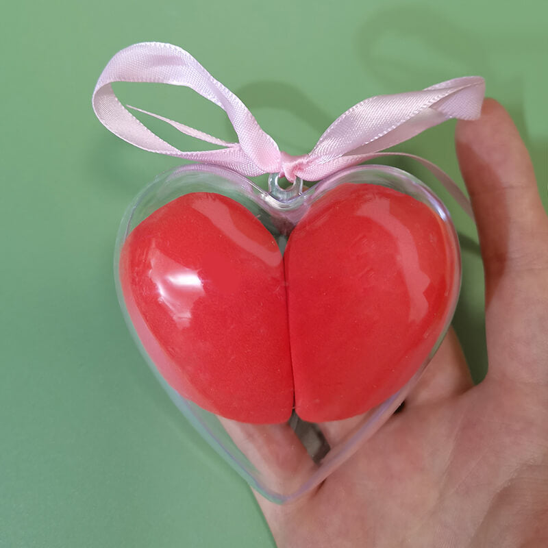 2 in 1 makeup sponge beauty blender powder puff heart-shaped soft