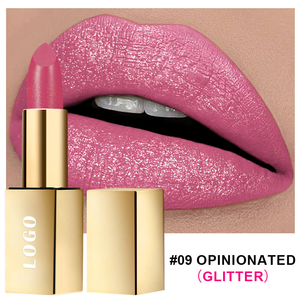 16 color glitter lipstick plumping hydrating long-lasting shimmer lipstick
