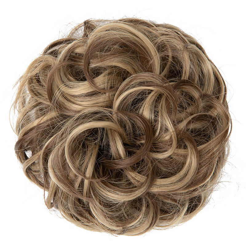 Curly hair buns wigs ball head wigs elastic hair buns flower