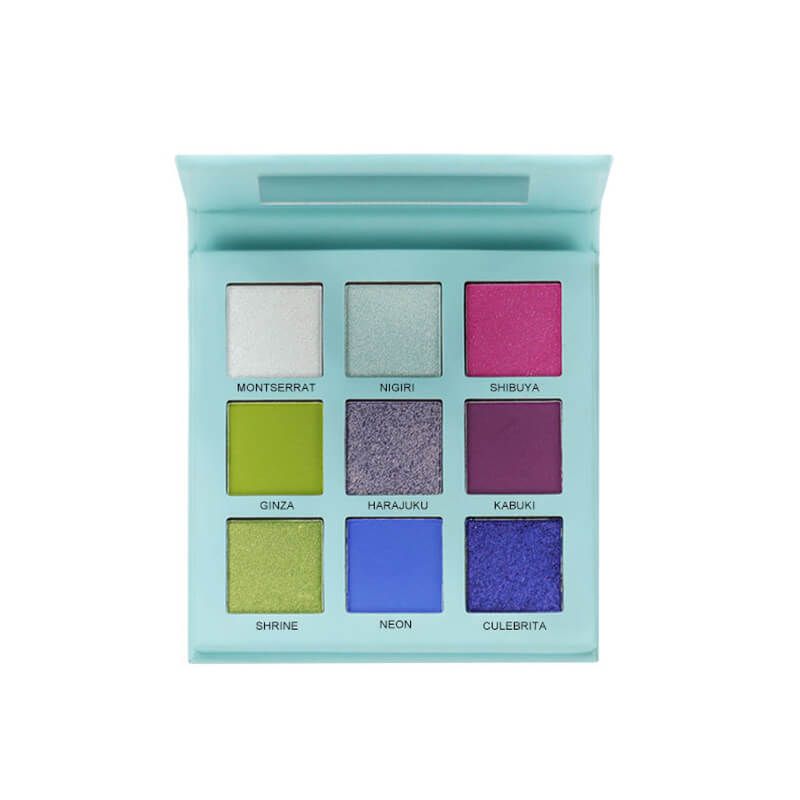 9 color eyeshadow palette high pigmented waterproof vegan