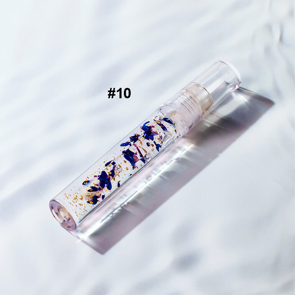 10 Color Clear Lip Oil Petal Temperature Change Color Lipgloss Private Label