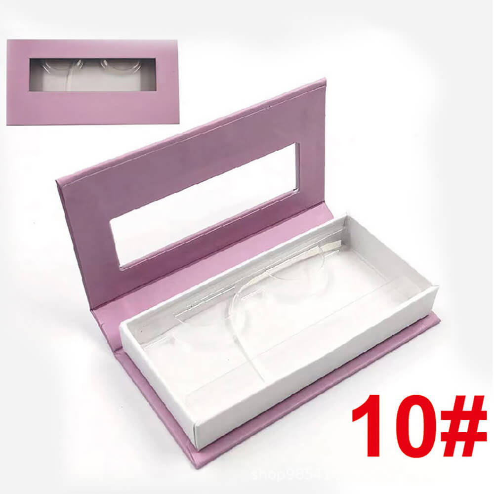 21 color eyelash box empty packaging rectangular window lid box