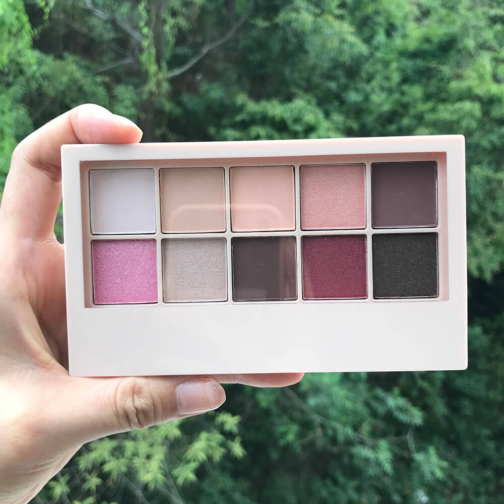 10 color nude eyeshadow palette powder with makeup brush vegan