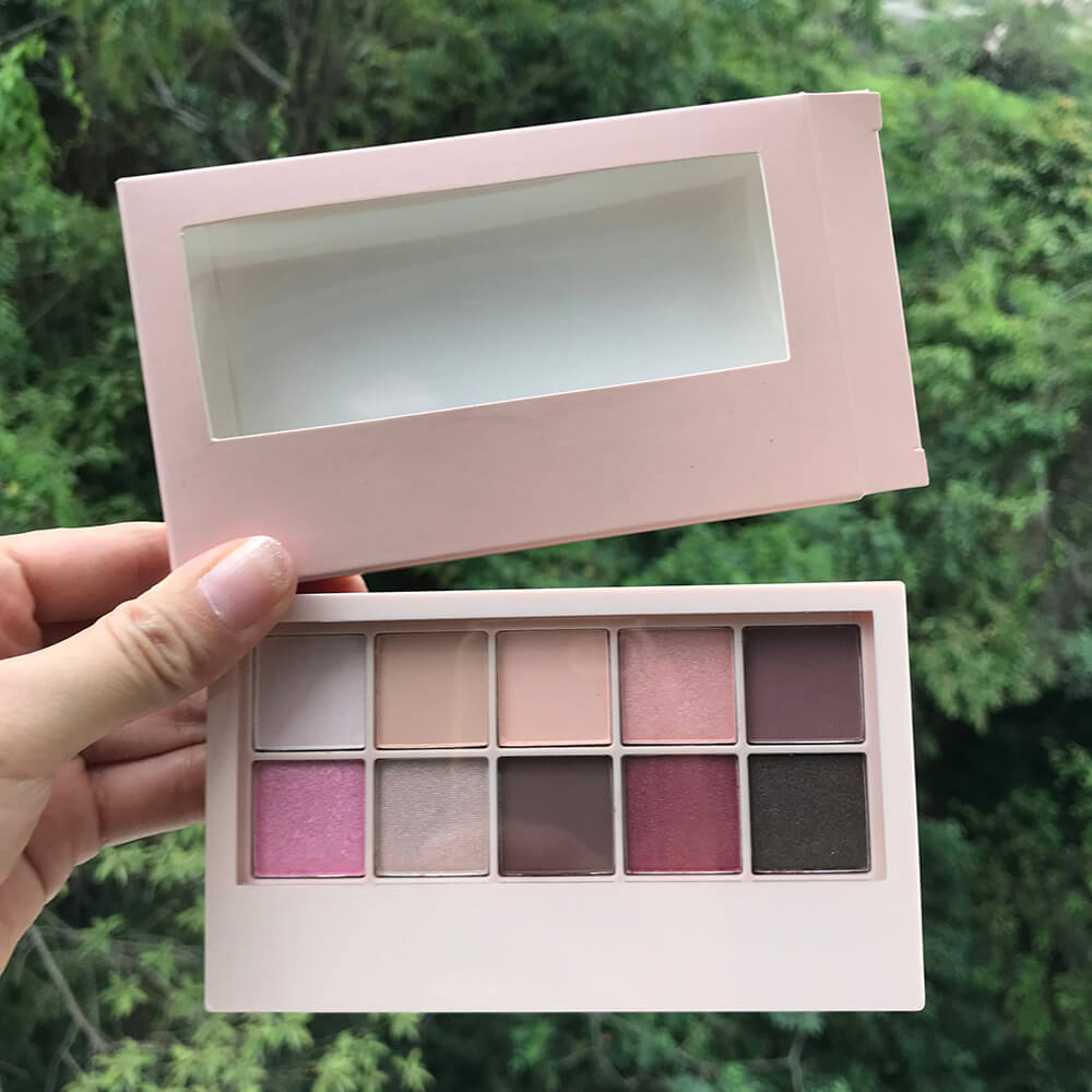 10 color nude eyeshadow palette powder with makeup brush vegan