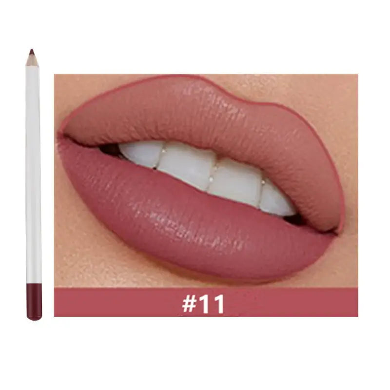 25 color matte lip liner lip color pencil white high pigmented