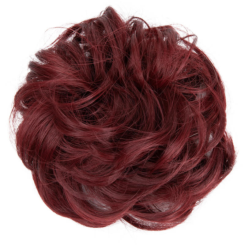 Curly hair buns wigs ball head wigs elastic hair buns flower