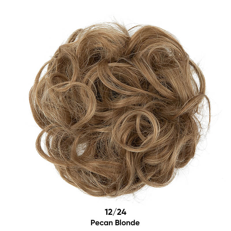 Curly hair buns wigs ball head wigs elastic hair buns flower