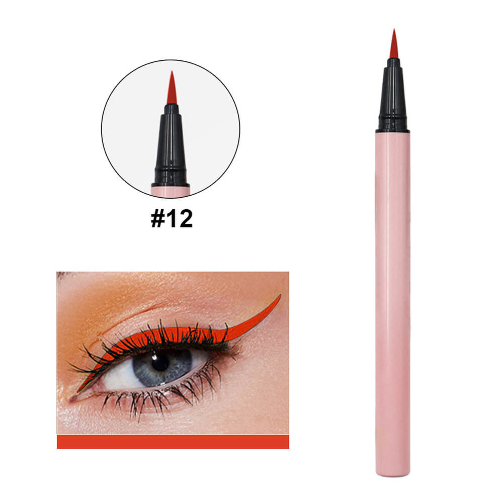 24 color pink liquid eyeliner pencil colorful waterproof long lasting