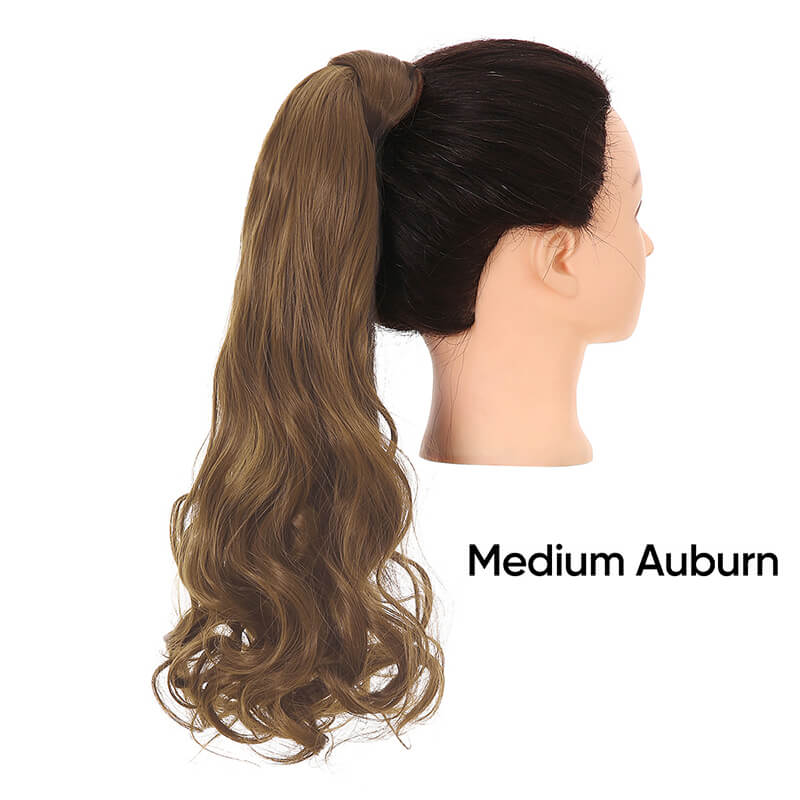 17 colors wigs hair extensions strapped ponytail long curly hair 50cm