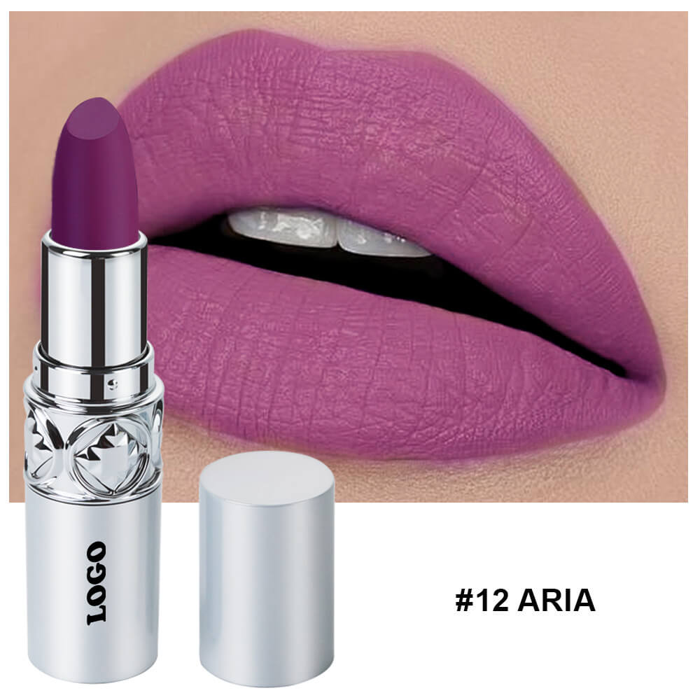24 color matte lipstick cream waterproof long lasting silver tube