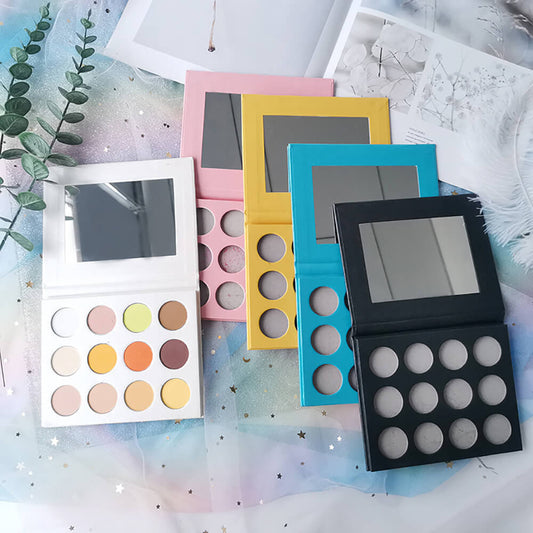 12 Color Diy Eyeshadow Palette 26mm Matte Glitter Vegan High Pigmented