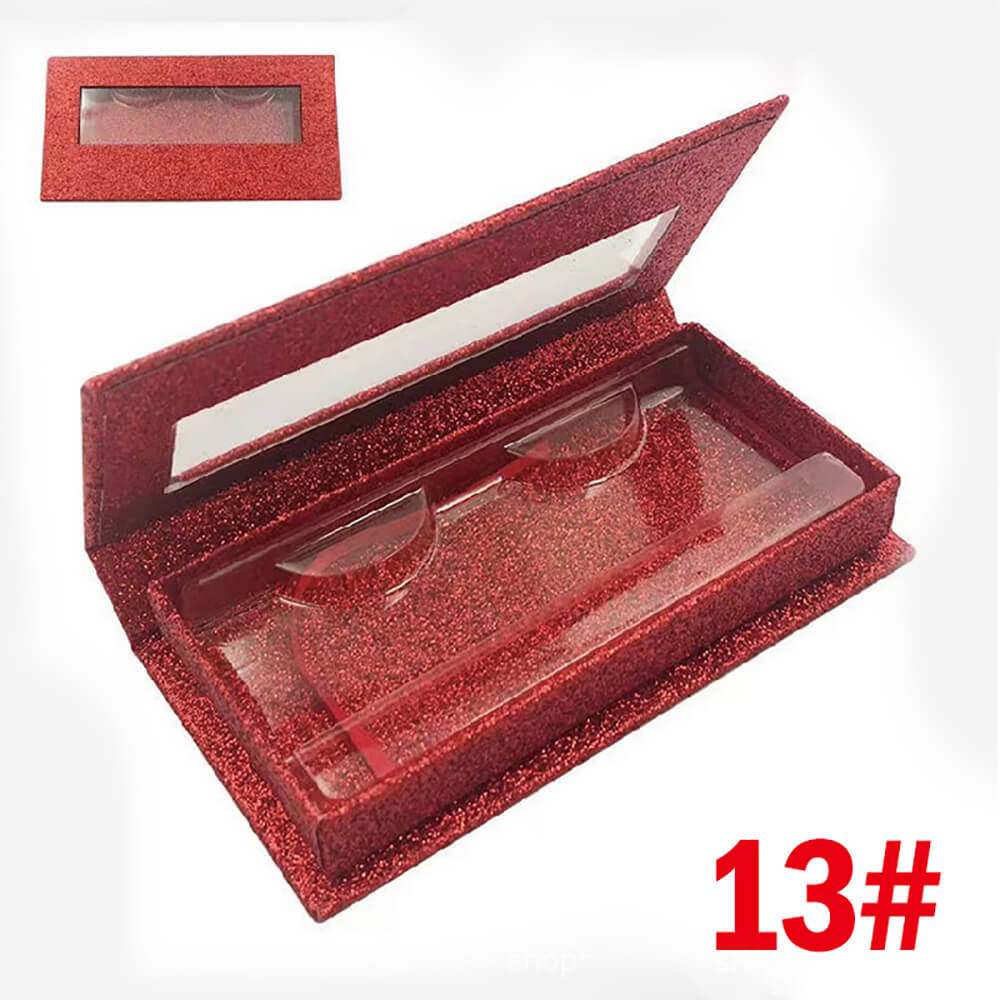 21 color eyelash box empty packaging rectangular window lid box