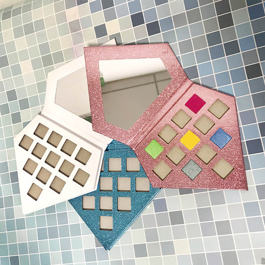 13 color DIY diamond eyeshadow palette square color 22mm high pigmented