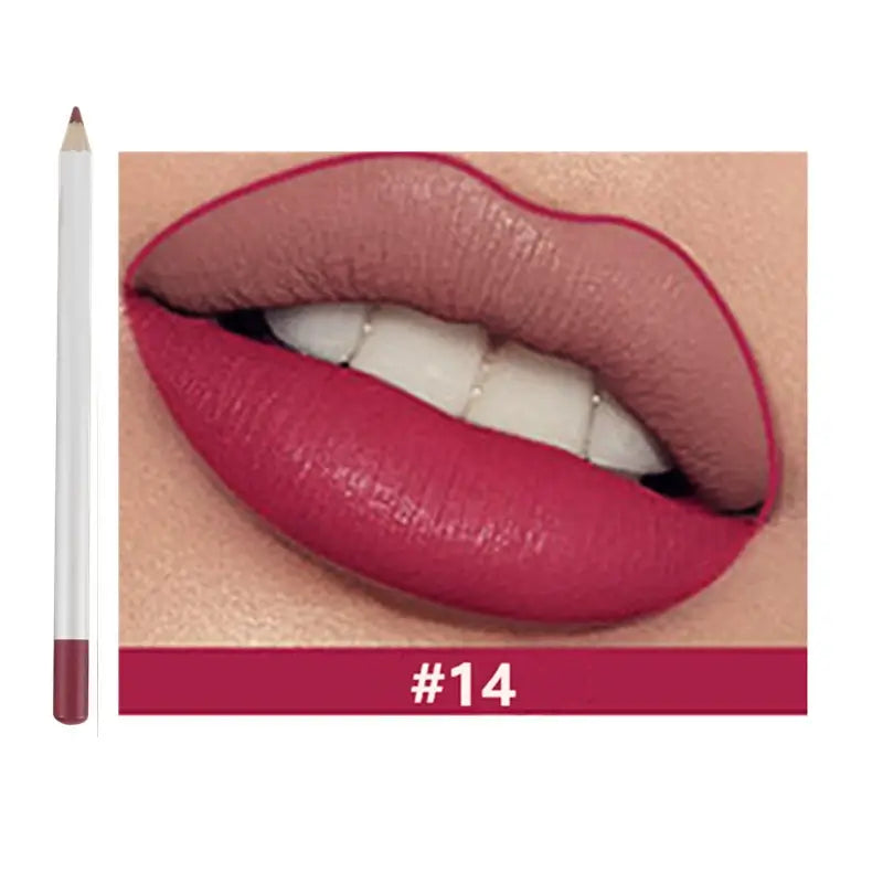 25 color matte lip liner lip color pencil white high pigmented