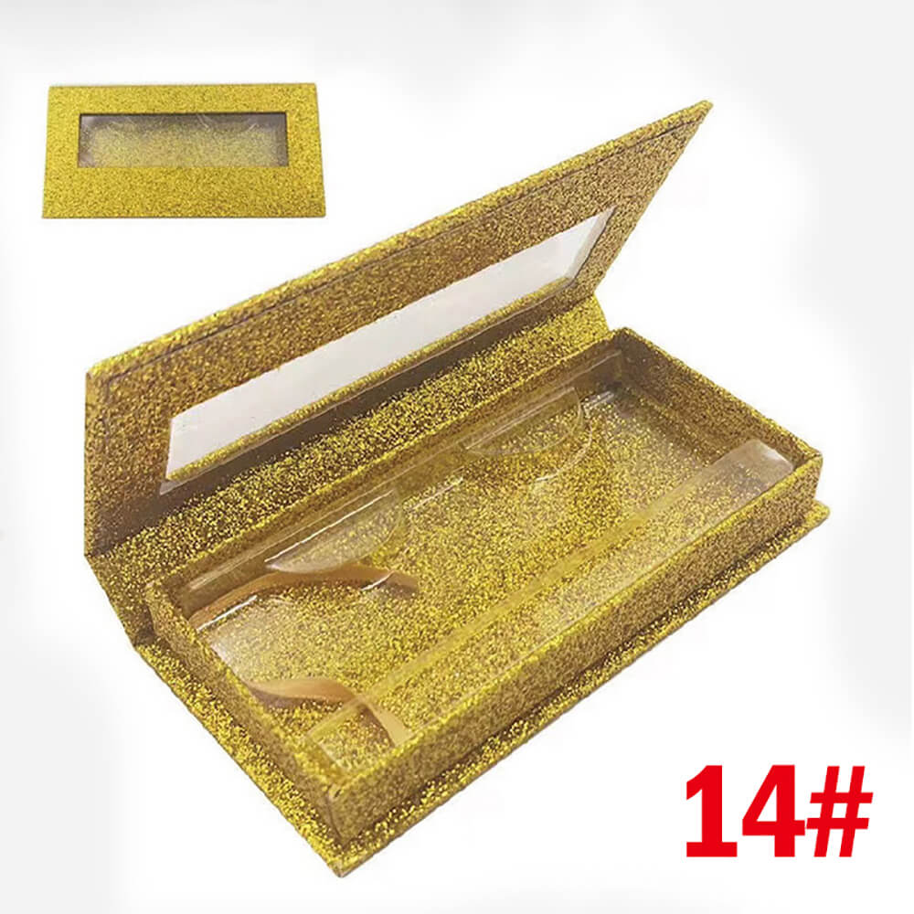 21 color eyelash box empty packaging rectangular window lid box