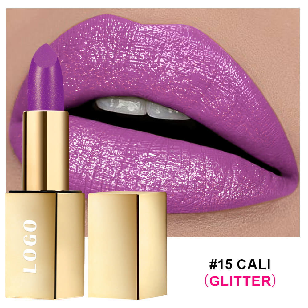 16 color glitter lipstick plumping hydrating long-lasting shimmer lipstick