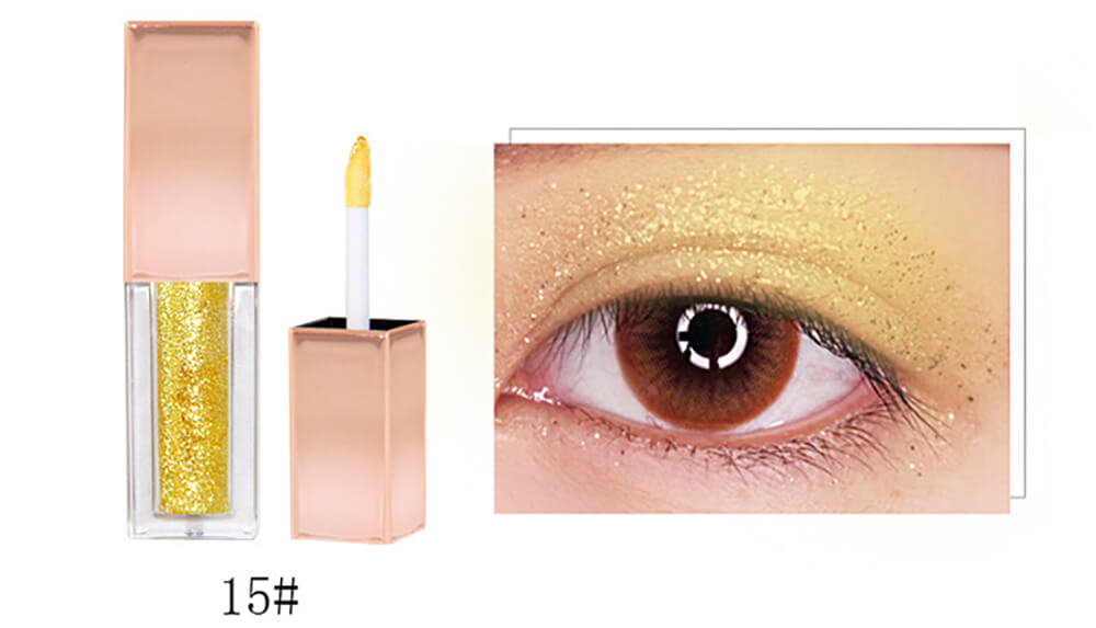 Sombra de ojos líquida de 14 colores de alto pigmento