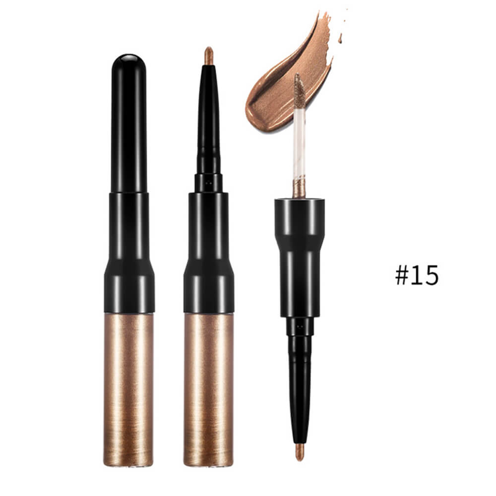 15 color matte liquid lipstick+lip liner double-headed long lasting vegan