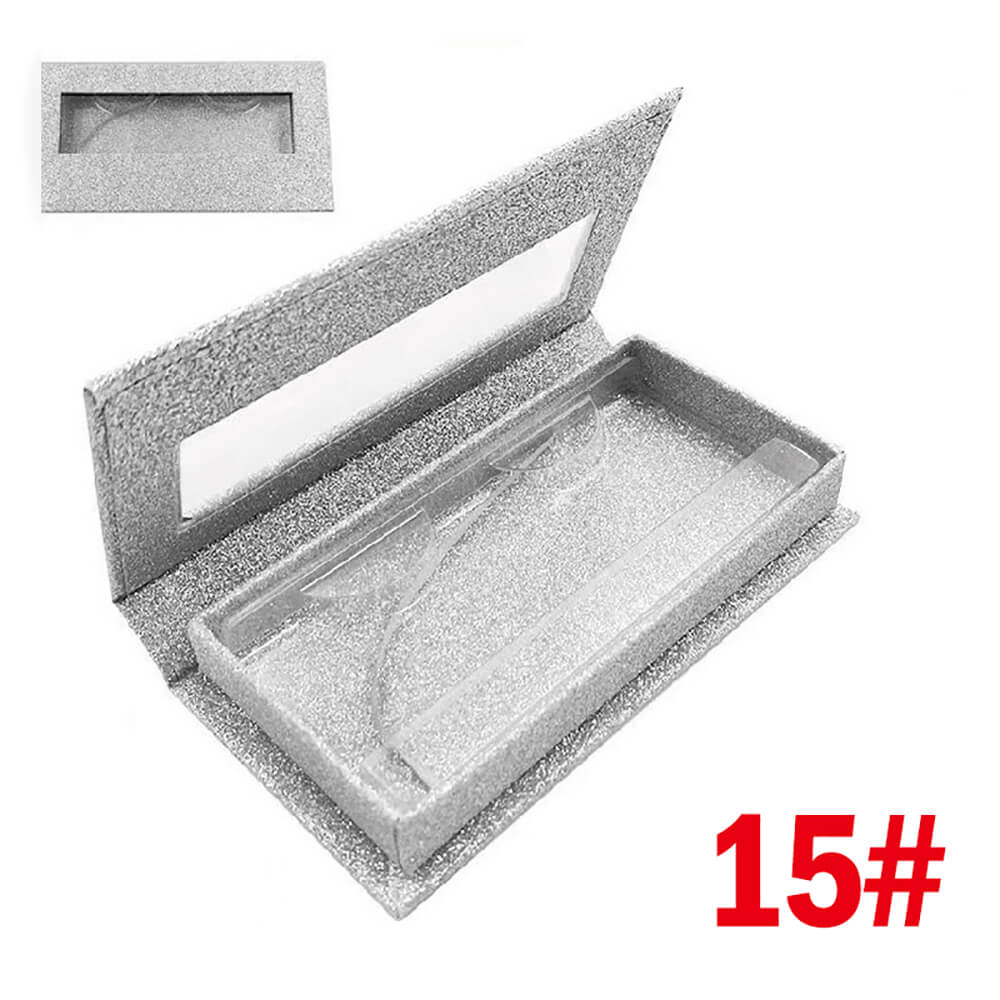21 color eyelash box empty packaging rectangular window lid box